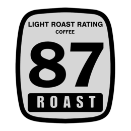 LIGHT ROAST RATING COFFEE 87 ROAST logo