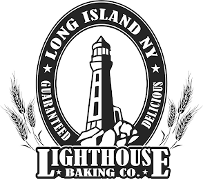 LIGHTHOUSE BAKING CO. LONG ISLAND NY GUARANTEED DELICIOUS logo