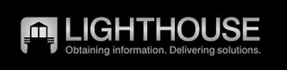 LIGHTHOUSE OBTAINING INFORMATION. DELIVERING SOLUTIONS logo