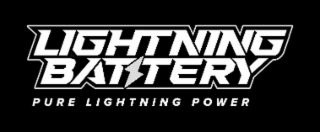 LIGHTNING BATTERY PURE LIGHTNING POWER logo