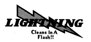 LIGHTNING CLEANS IN A FLASH!! logo