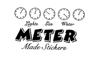LIGHTS GAS WATER METER MADE STICKERS logo