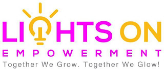 LIGHTS ON EMPOWERMENT TOGETHER WE GROW TOGETHER WE GLOW logo