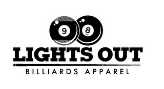LIGHTS OUT BILLIARDS APPAREL 9 8 logo