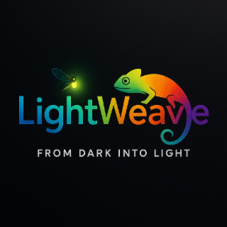 LIGHTWEAVE FROM DARK INTO LIGHT logo