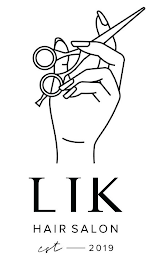 LIK HAIR SALON EST 2019 logo