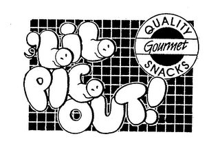 "LIL PIG OUT! QUALITY GOURMET SNACKS logo