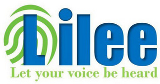 LILEE LET YOUR VOICE BE HEARD logo