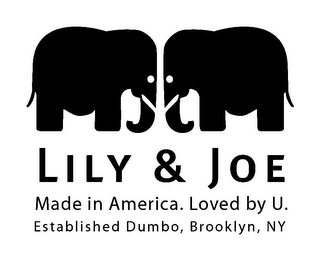 LILY & JOE MADE IN AMERICA. LOVED BY U. ESTABLISHED DUMBO, BROOKLYN, NY logo