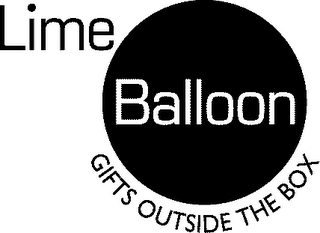 LIME BALLOON GIFTS OUTSIDE THE BOX logo