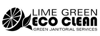 LIME GREEN ECO CLEAN GREEN JANITORIAL SERVICES logo