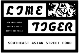 LIME TIGER NEW MENU DAILY FRESH & TASTY BENTO BOX MEALS SOUTHEAST ASIAN STREET FOOD logo