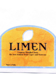 LIMEN LIQUEUR DISTILLED FROM THE BEST LEMONS FROM CAPRI AND SORRENTO MADE IN ITALY logo