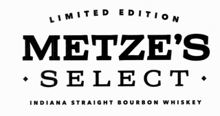 LIMITED EDITION METZE'S SELECT INDIANA STRAIGHT BOURBON WHISKEY logo