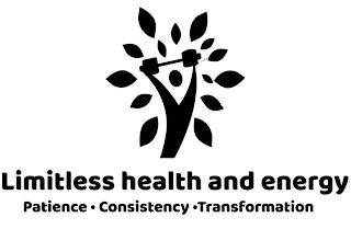 LIMITLESS HEALTH AND ENERGY PATIENCE · CONSISTENCY · TRANSFORMATION logo