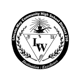 LINCOLN-WAY COMMUNITY HIGH SCHOOL DISTRICT 210 DESTINATION : EXCELLENCE logo