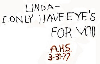 LINDA - I ONLY HAVE EYE'S FOR YOU A.H.S. 3-31-77 logo