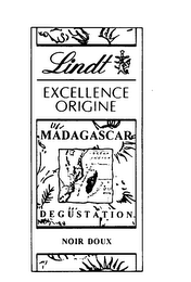 LINDT EXCELLENCE ORIGINE MADAGASCAR DEGUSTATION NOIR DOUX logo