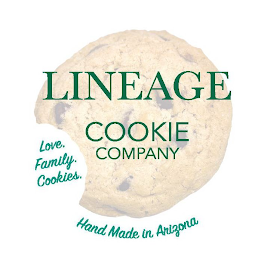 LINEAGE COOKIE COMPANY LOVE. FAMILY. COOKIES. HAND MADE IN ARIZONA logo