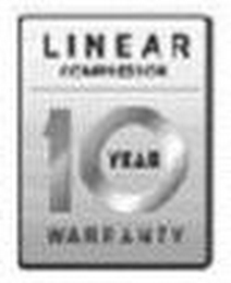 LINEAR COMPRESSOR 10 YEAR WARRANTY logo