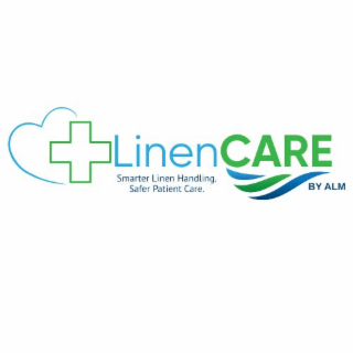 LINENCARE SMARTER LINEN HANDLING. SAFER PATIENT CARE. BY ALM logo