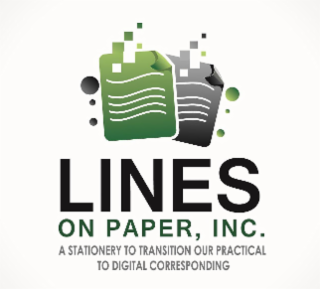 LINES ON PAPER, INC. A STATIONERY TO TRANSITION OUR PRATICAL TO DIGITAL CORRESPONDING logo