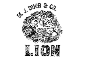 LION M. J. DUER & CO. logo