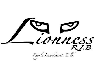 LIONNESS R.I.B. REGAL. INCANDESCENT. BOLD. logo