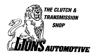 LIONS AUTOMOTIVE THE CLUTCH & TRANSMISSION SHOP logo