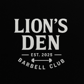 LION'S DEN BARBELL CLUB EST. 2025 logo
