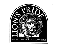 LION'S PRIDE STRONG SUPPORT IS A MATTER OF PRIDE logo