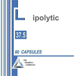 LIPOLYTIC 37.5 60 CAPSULES TRI PHARMA COMPANY logo