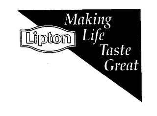 LIPTON MAKING LIFE TASTE GREAT logo