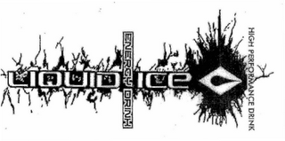 LIQUID ICE ENERGY DRINK HIGH PERFORMANCE DRINK logo