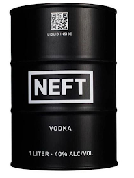 LIQUID INSIDE NEFT VODKA 1 LITER 40% ALC/VOL logo