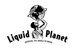 LIQUID PLANET BRINGING THE WORLD TO DRINK logo