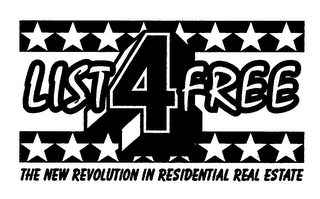 LIST4FREE THE NEW REVOLUTION IN RESIDENTIAL REAL ESTATE logo