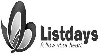 LISTDAYS FOLLOW YOUR HEART logo