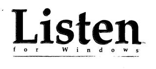 LISTEN FOR WINDOWS logo
