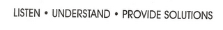 LISTEN UNDERSTAND PROVIDE SOLUTIONS logo