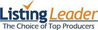 LISTING LEADER THE CHOICE OF TOP PRODUCERS logo