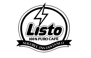 LISTO 100% PURO CAFE SOLUBLE INSTANTANEO logo