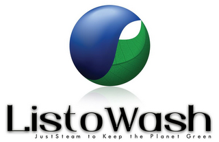 LISTOWASH JUST STEAM TO KEEP THE PLANET GREEN logo
