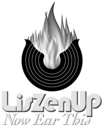 LISZENUP NOW EAR THIS logo