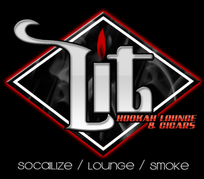 LIT HOOKAH LOUNGE & CIGARS SOCIALIZE / LOUNGE / SMOKE logo