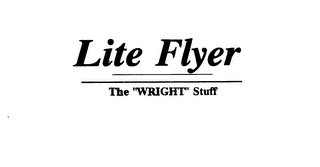 LITE FLYER THE "WRIGHT" STUFF logo