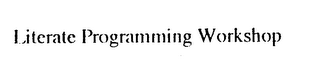LITERATE PROGRAMMING WORKSHOP logo