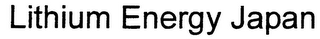 LITHIUM ENERGY JAPAN logo