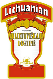 LITHUANIAN ORIGINALI LIETUVISKA DEGTINE STUMBRAS 1906 logo