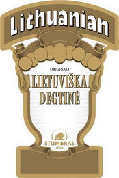 LITHUANIAN ORIGINALI LIETUVISKA DEGTINE STUMBRAS 1906 logo